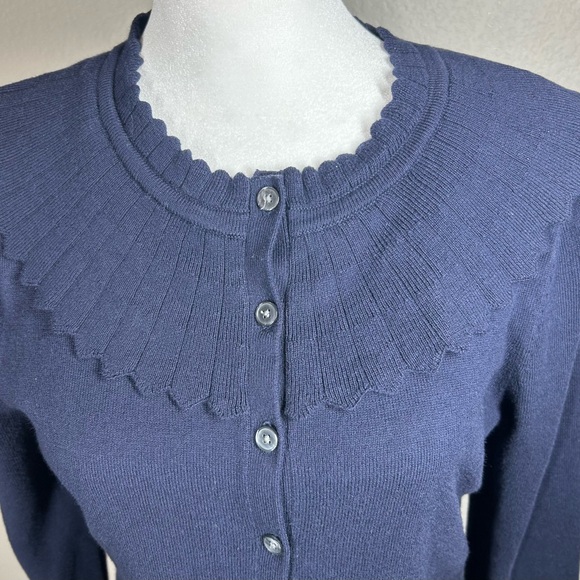 Boden of London Navy Abercorn Knit Dress Size 8P Cottagecore Old Money Timeless - Picture 6 of 13